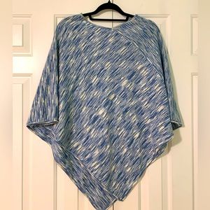 QVC Blue Striped Shawl